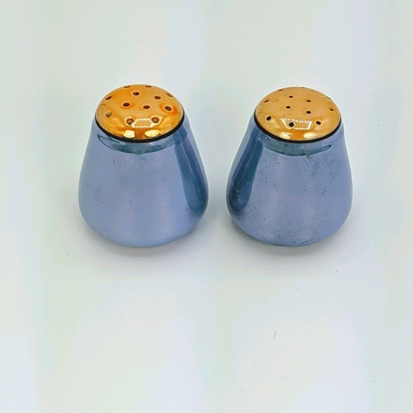 Other - Lusterware Salt & Pepper Shakers, Blue/ Gold Japan